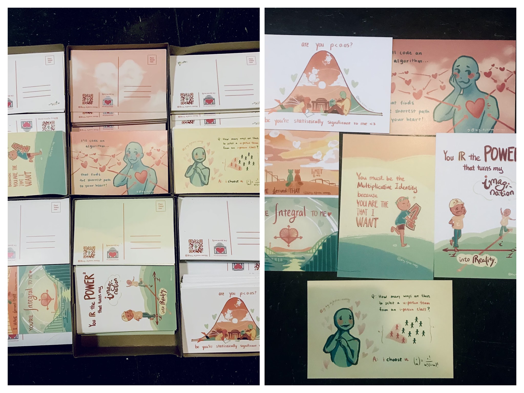 collage of postcards